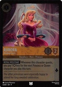 Aurora Holding Court Foil 6/204 Fabled Disney Lorcana 020487