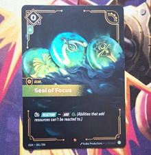 Riftbound League of Legends TCG Seal of Focus Gear OGN 0 081/298 — live eBay listing