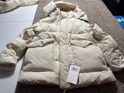 NWT Halfdays Wheeler Parka Womens Medium Oat Milk Coat Jacket Primaloft