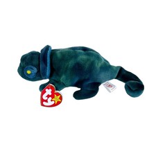 MWMT Ty Beanie Babies Rainbow Chameleon Collectible Vtg Plush Toy 1997 6th Gen