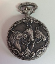 Arnex Equestrian Swiss Pocketwatch RUNS Unitas 6325 17J 1970-83 For Restoration