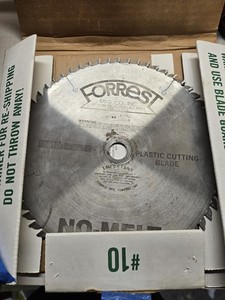 Lot of 3 Forrest no melt plastic blades - 10", 3 different bore sizes