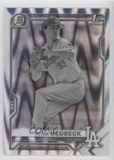 2021 Bowman Draft Chrome Black & White RayWave Refractor Peter Heubeck 6x2
