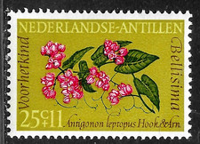 HICK GIRL-MINT NETHERLANDS-ANTILLES STAMP   SC#B67  1964  FLOWER ISSUE   C766