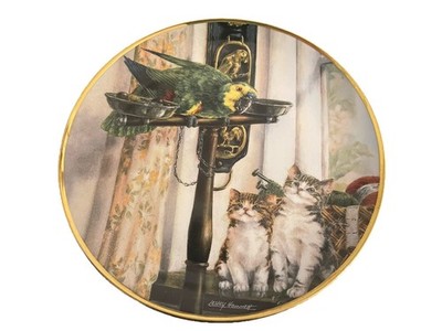 Polly And Friends Katzenteller in Bone China von Franklin Mint Limited Edition