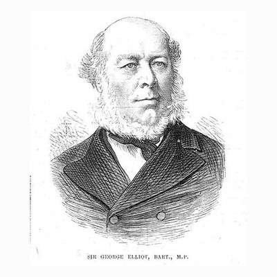 GEORGE ELLIOT MP for Durham - Antique Print 1875
