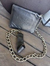 Harley-Davidson Men's Black Bifold Wallet w/ Chain, Belt Loop, Logo Accent