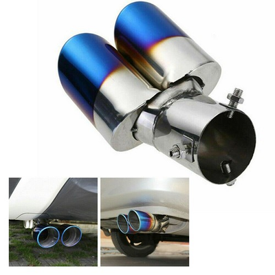 #ad Car Auto Rear Dual Exhaust Pipe Tail Muffler Tip Throat Tailpipe Car Accessories $18.99