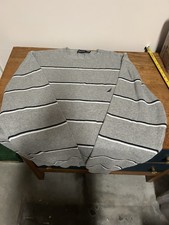 Nautica Men's Vintage Pullover Sweater Size XL Crew Neck Grey Blue White Stripe