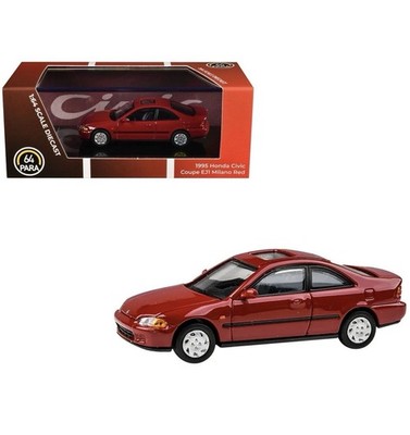 1/64 Honda Civic EJ1 Milano 1995 Red Diecast Model By Paragon PA