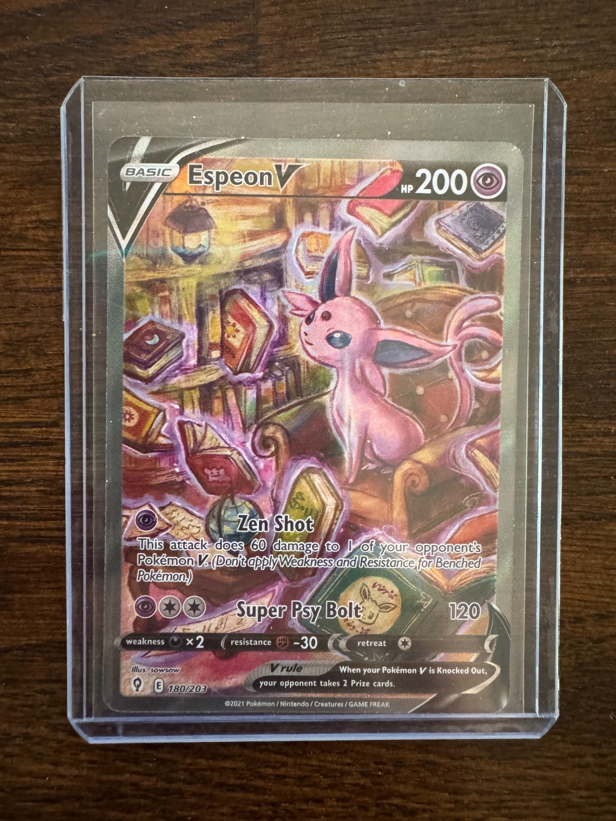 NM Espeon V Holo Ultra Rare Full Alt Art Pokémon Evolving Skies TCG 180/203