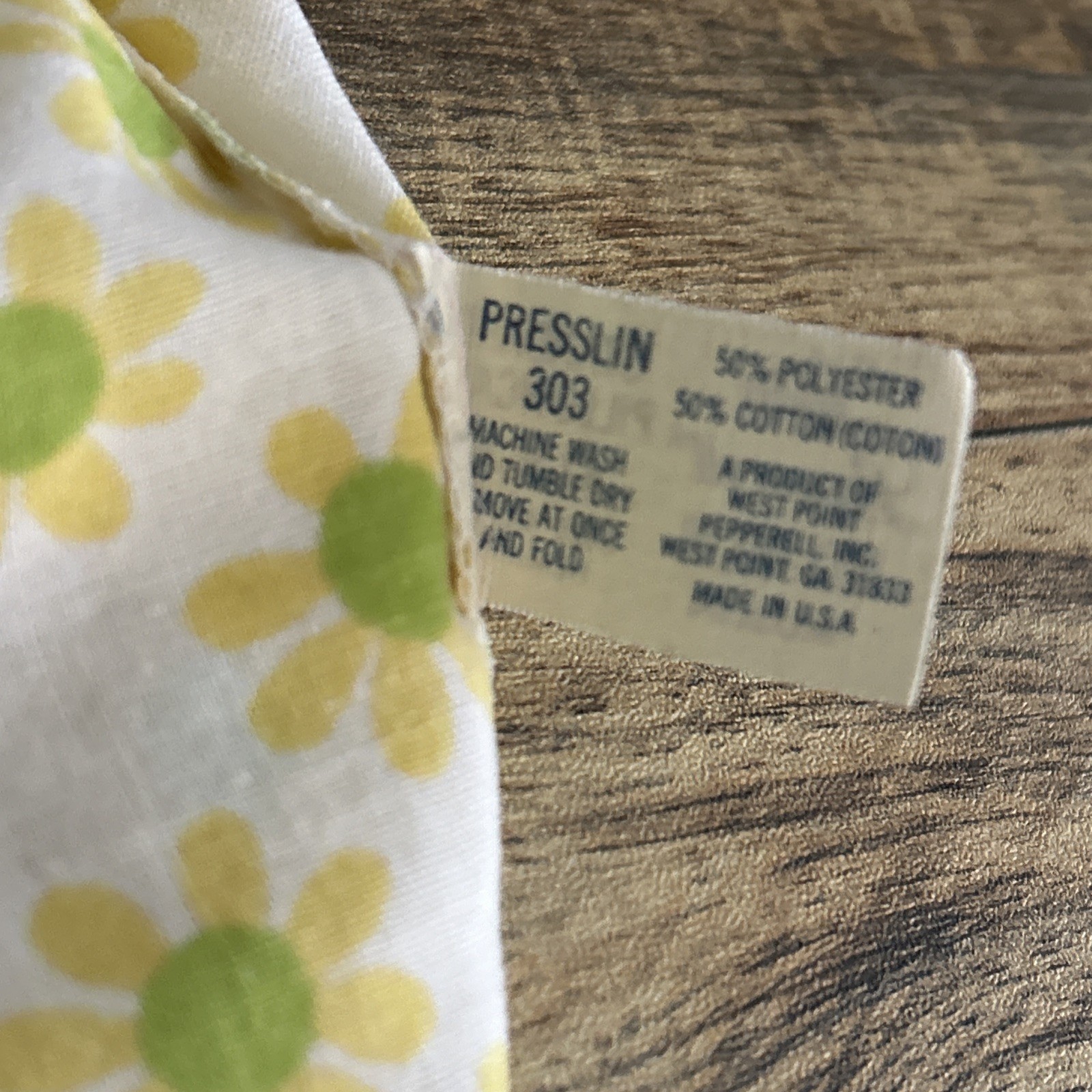 Vintage 70s Pillowcases Lady Pepperell Set 2 Yellow/Orange Green Flower Power