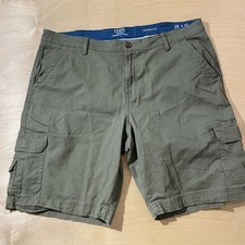 Chaps Green Cargo Shorts 38 x 10 MK br 98 Cotton 2 Elastane