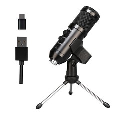 Professional  USB Condenser Microphone with Stand for Computer  , Plug  Pl...