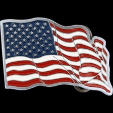 New United States American Flag Patriotic Pride Merica Patriot Vtg Belt Buckle