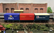 Rare Hornby R.020 OO Gauge Freightliner Wagon with 3x 20ft Containers Excellent