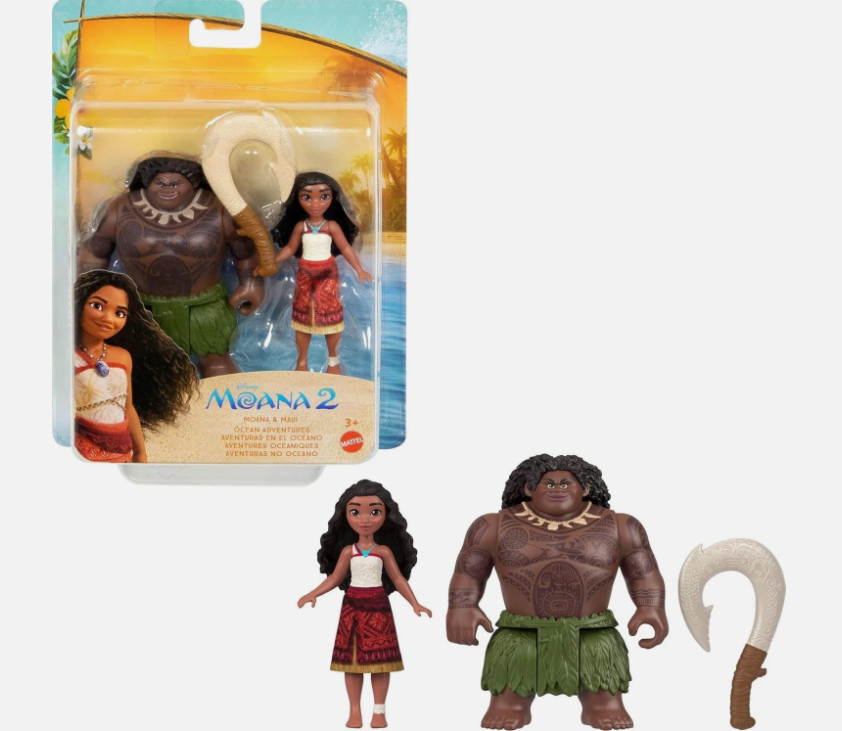 Mattel Disney Moana 2 Toys, & Maui Ocean Adventures 3.5 inch scale 
