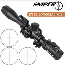 Sniper 12-60X60SAL Riflescope Mil reticle 35mm Tube Side Parallax Adjustment
