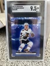 2023-24 Upper Deck Series 2 Connor Bedard Blue Dazzler DZ-79 SGC 9.5