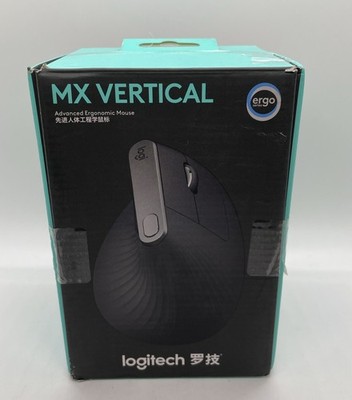 Logitech MX Vertical Advanced Ergonomic Wireless Mouse Graphite - New Open Box
