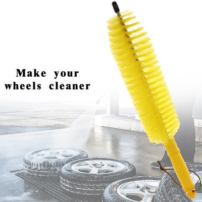 Universal Car Wheel Tire Tyre Rim Hub Long Brush Scrub Cleaner Wash Tool