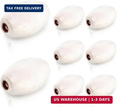 Tlence 8 Pack Oval Water Float, 5.5'' x 3.5'' Deep Water Fishing Float, White Rope