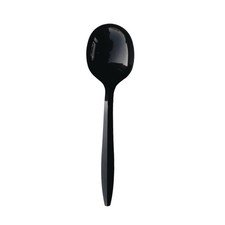 Boardwalk SOUPBLMW Polypropylene Soup Spoon Cutlery - Black (1000/Carton) New