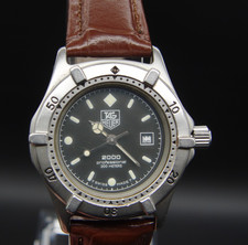 Tag Heuer Professional 200M 962.015 Black Dual Leather Strap Men