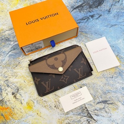 Louis Vuitton Monogram Giant Recto Verso Card Holder Wallet Brown Canvas M69431