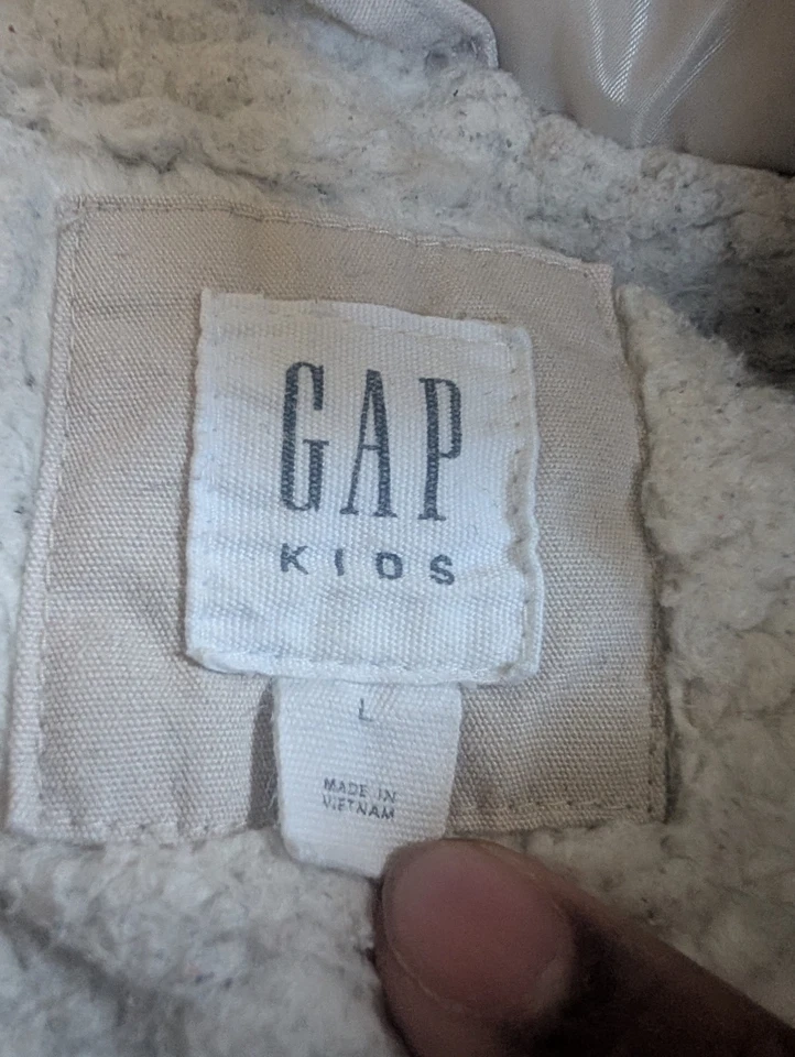 Girls Beige Gap Winter Coat Size Large - Image 3 of 4