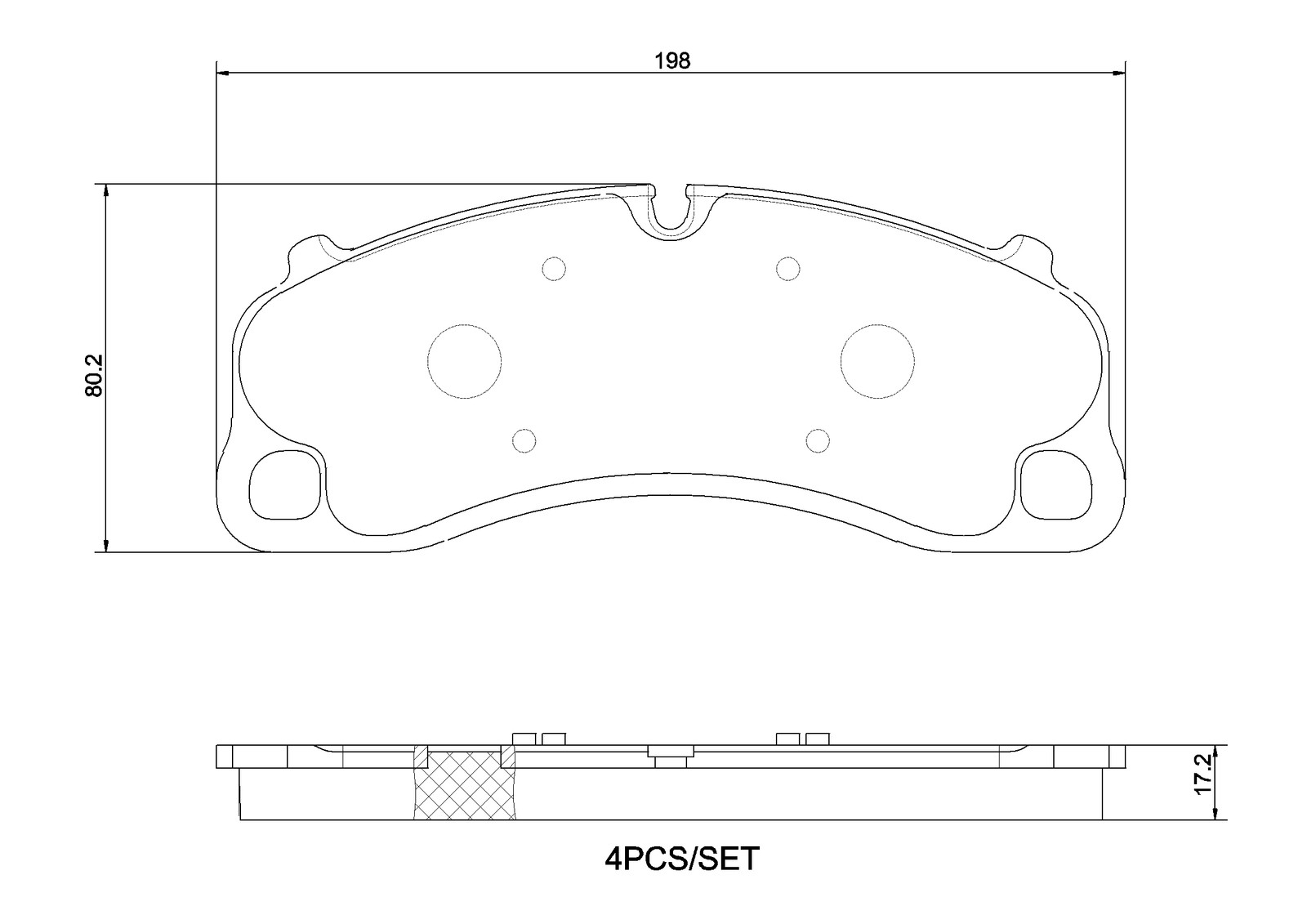 Front BREMBO P 65 048 Brake Pad Set, disc brake for PORSCHE