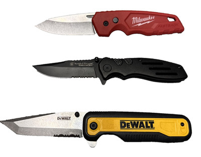 Knife Folding Smith & Wesson Dewalt Milwaukee New no box Lot of 3