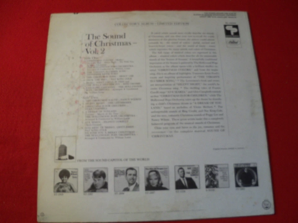 COMPILATION XMAS LP "THE SOUND OF CHRISTMAS" ON CLASSIC HOLIDAY VINTAGE VINYL! - Image 4 of 4
