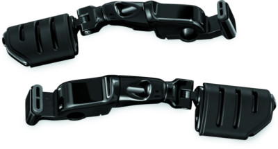 Kuryakyn Ergo II Trident Dually ISO Pegs With Long Arms Gloss Black