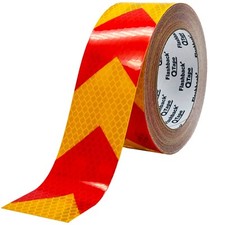 Red & Yellow Arrow Reflective Tape Chevron Premium Hi Vis Flashback® Safety Tape