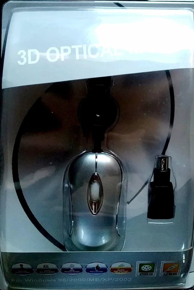 3D 800 DPI LED USB 2 Mini Optical Mouse for Laptop Notebook computer PC MT - Image 2 of 4