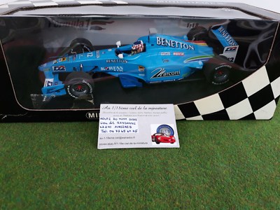 Miniature F1 Minichamps 1:18 – Benetton Playlife Showcar 2000 – Pilote A. Wurz – Édition Limitée