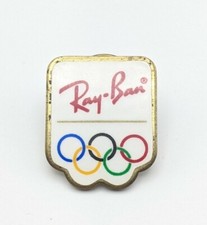Vintage RAY-BAN Sunglasses Advertising Olympics Lapel Hat Pin 1988 Calgary vtg