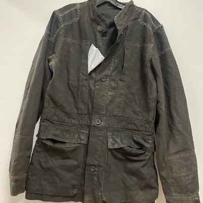 Slab By Rick Owens MFO6012 Men's DENIM Jacket Jeans wax wash DARK