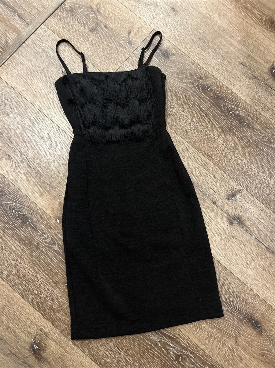banana republic black fringe dress NWT Banana Republic Fringe Strapless Dress, Black SIZE 10