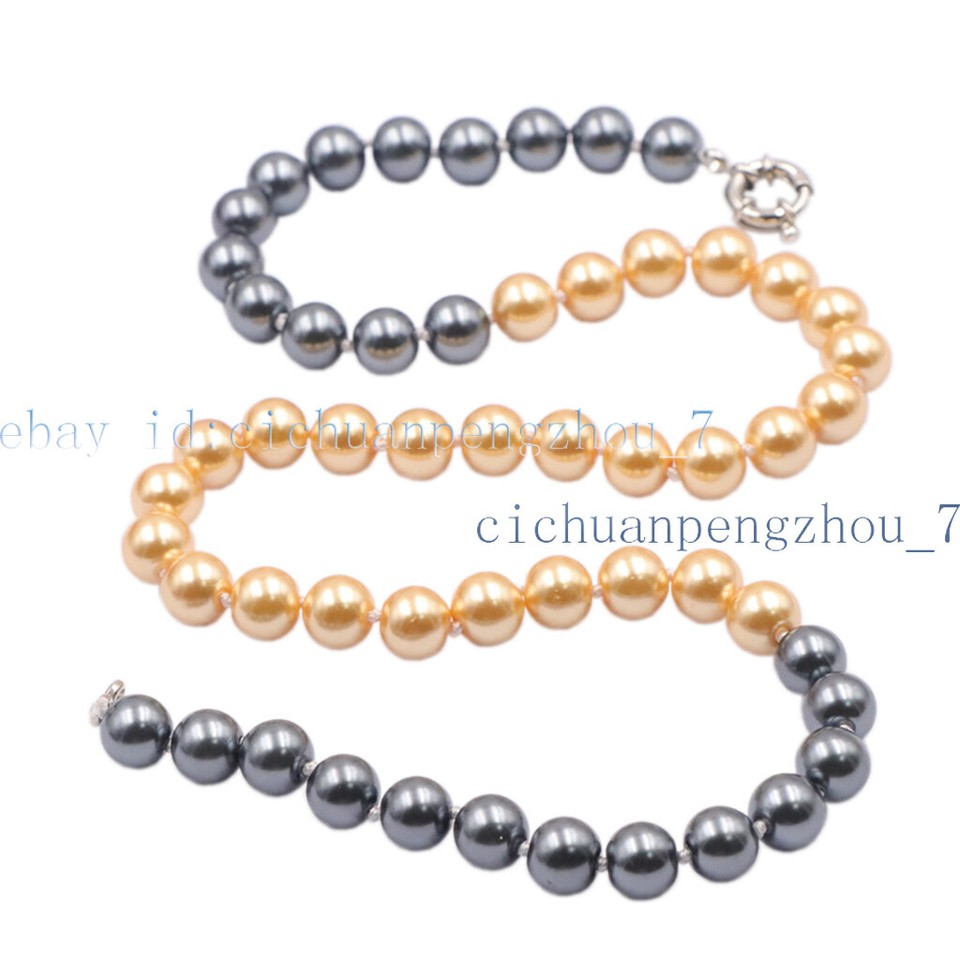 8mm Multicolor South Sea Shell Pearl Round Beads Jewelry Splice ...