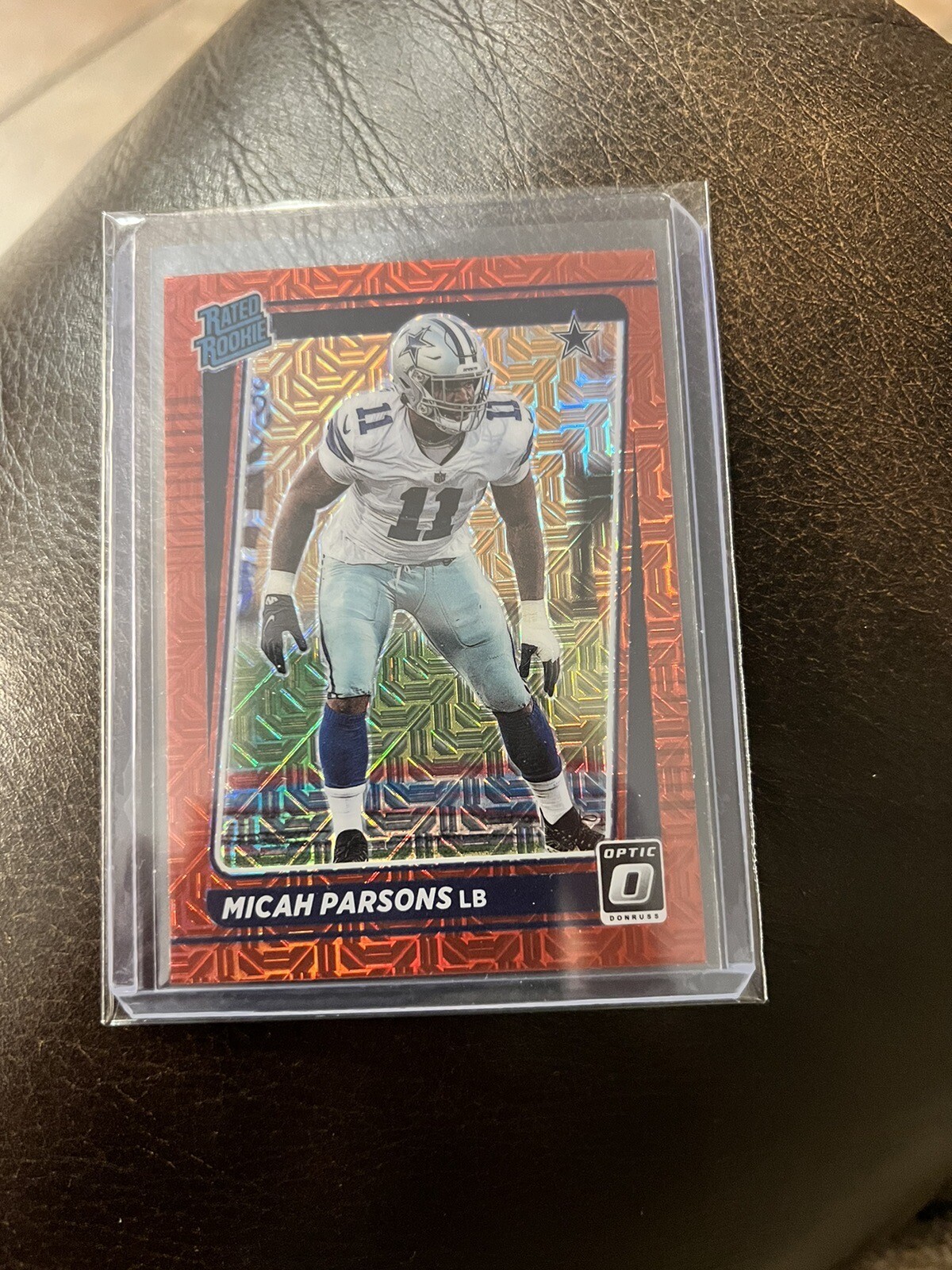 MICAH PARSONS 2021 Donruss Optic 245 Red Mojo Prizm Rated RC