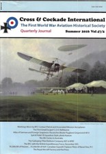 Cross & Cockade International Summer 2016 RFC Markings BE2 Australia Seaplanes