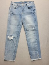Kenzie Jeans Women's Jeans Size 28 Blue Low Rise Cropped Solid Denim Cotton