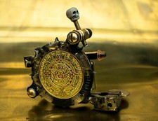 Mictlan Irons Handmade Tattoo Machine Aztek Calendar