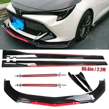 For Toyota Corolla Front Bumper Lip Splitter Spoiler Side Skirt Body Kit Extensi