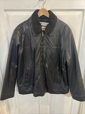 Mens COLUMBIA Jacket 100 Leather Black Size Medium