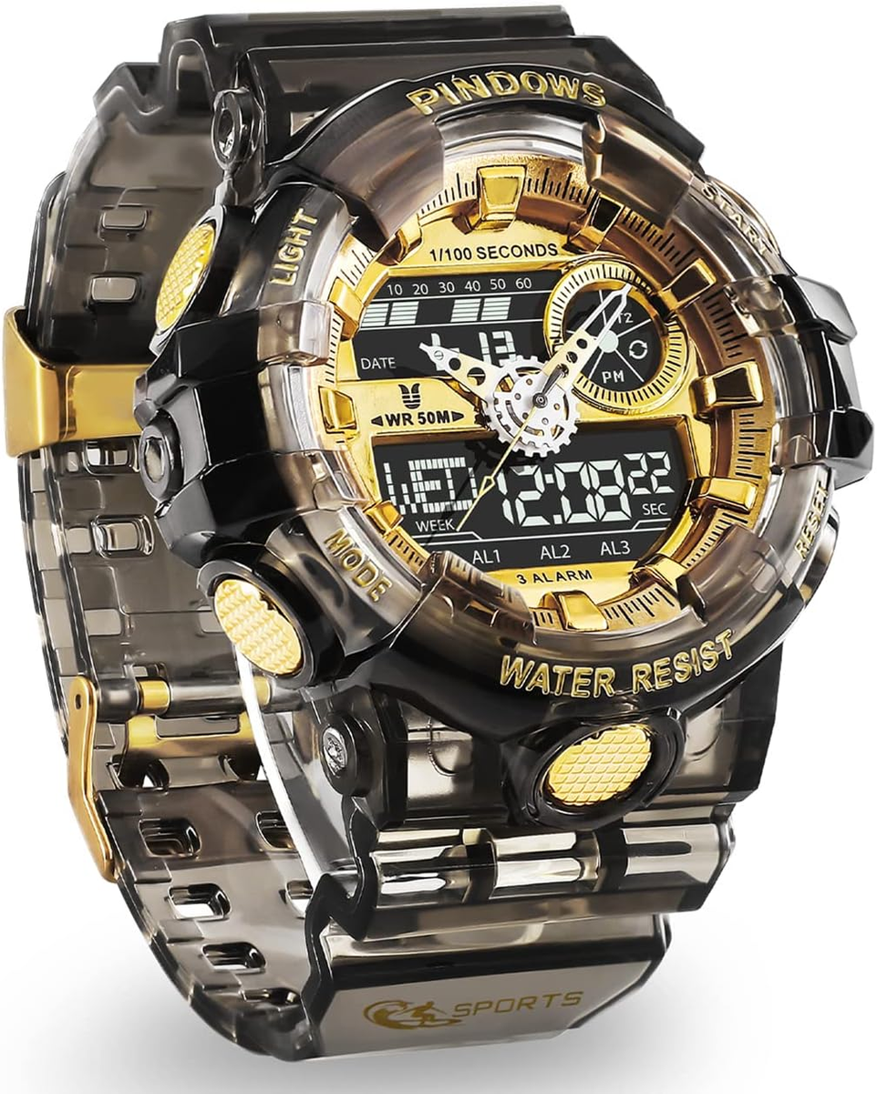 Watch for Men Watch Men Digital Sports Watch Large Digital Analog