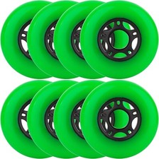 8-Pack Inline Skate Wheels Outdoor Indoor Roller Blade 85a 76mm, Green