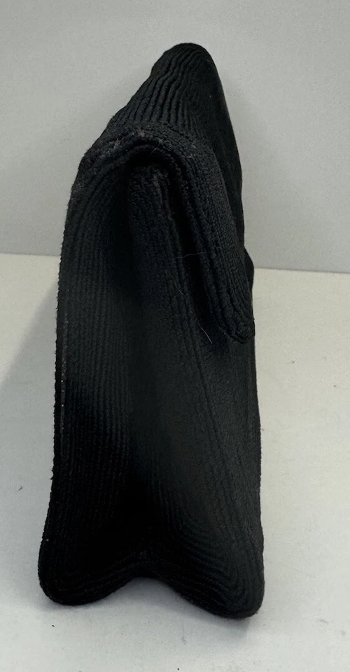 Bolsa carteira genuína Corde Clutch vintage década de 1940 1950 preta - Imagem 2 de 4